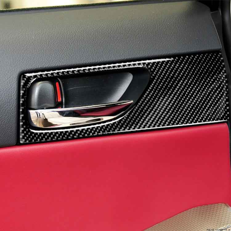 Car Carbon Fiber Rear Door Handle Decorative Sticker for Lexus IS250 2013-, Left Drive