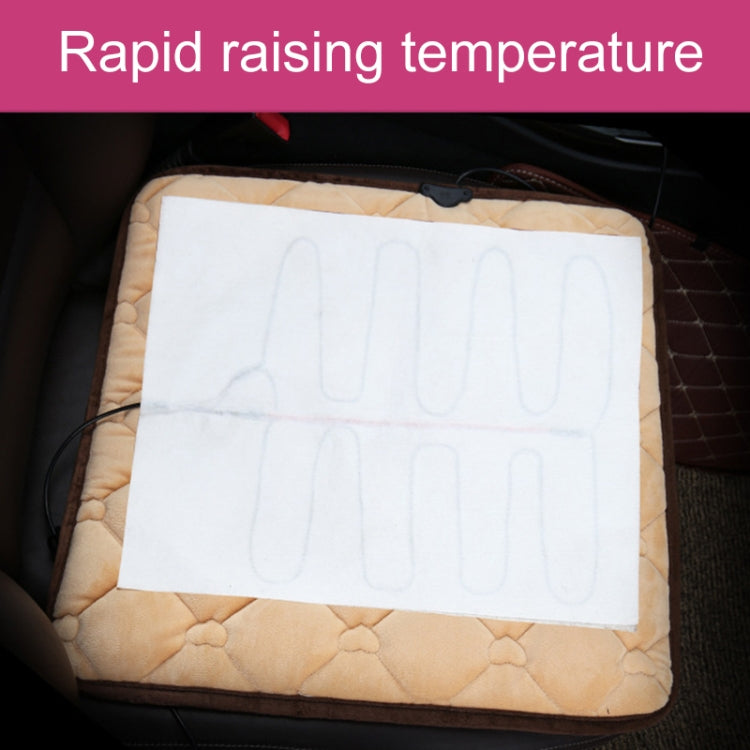 Car USB Seat Heater Cushion Warmer Cover Winter Heated Warm Mat, Style: Square, Square (Black), Square (Red)