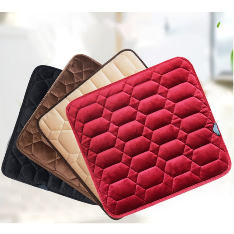 Car USB Seat Heater Cushion Warmer Cover Winter Heated Warm Mat, Style: Square, Square (Black), Square (Red)