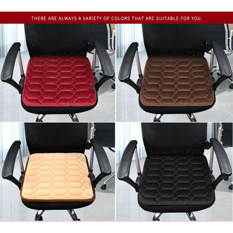 Car USB Seat Heater Cushion Warmer Cover Winter Heated Warm Mat, Style: Square, Square (Black), Square (Red)