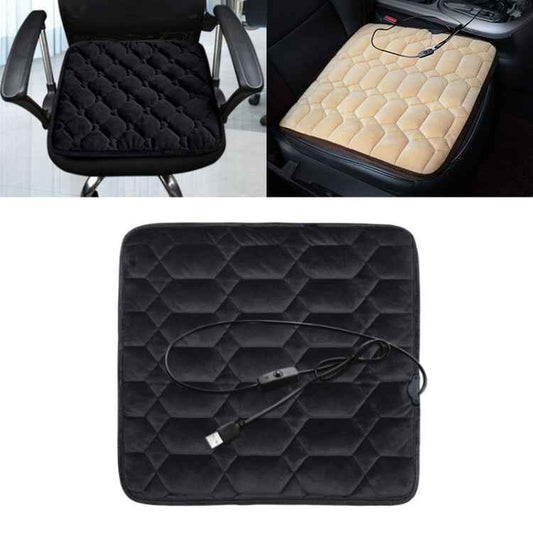 Car USB Seat Heater Cushion Warmer Cover Winter Heated Warm Mat, Style: Heart Shape