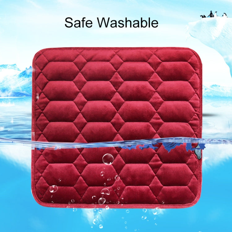 Car USB Seat Heater Cushion Warmer Cover Winter Heated Warm Mat, Style: Heart Shape, Heart Shape (Black)