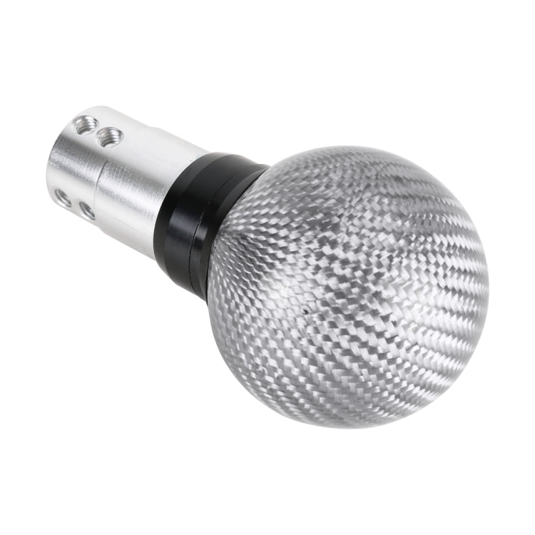 Universal Car Pressable Telescopic Carbon Fiber Gear Head Gear Shift Knob, Length: 9.5cm