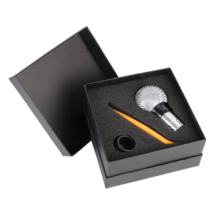 Universal Car Pressable Telescopic Carbon Fiber Gear Head Gear Shift Knob, Length: 9.5cm