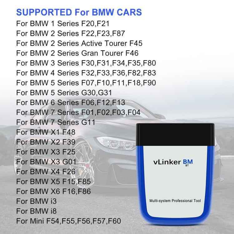 Vgate VLINKER BM V2.2 Bluetooth 3.0 Android Phone Car OBD Fault Diagnosis Detector