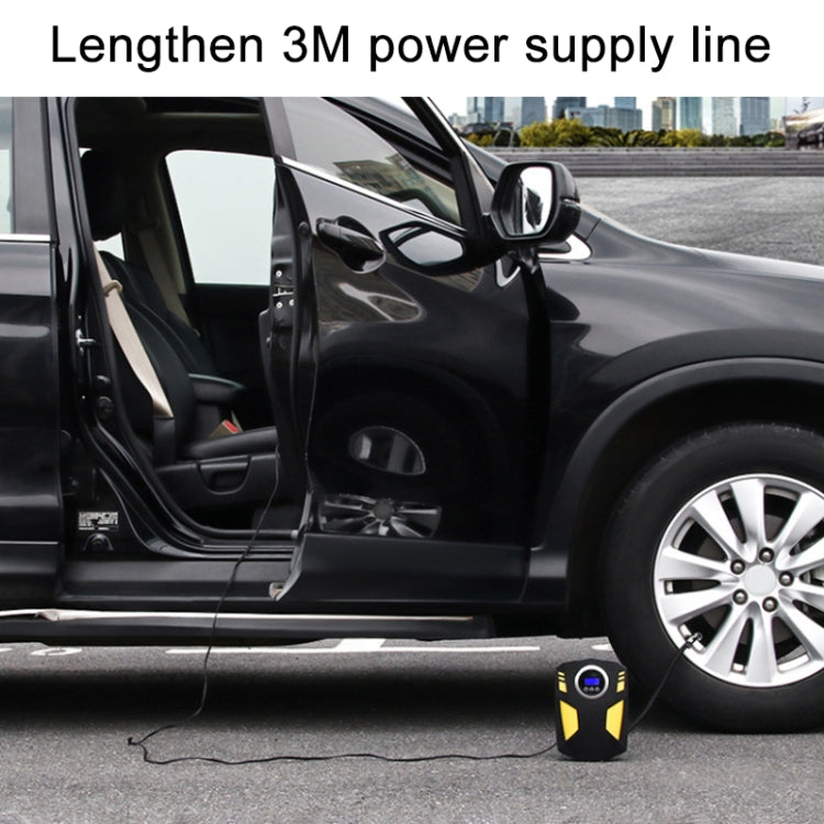 Car 12V Portable Inflatable Cylinder Pedal Digital Display Air Pump with Light