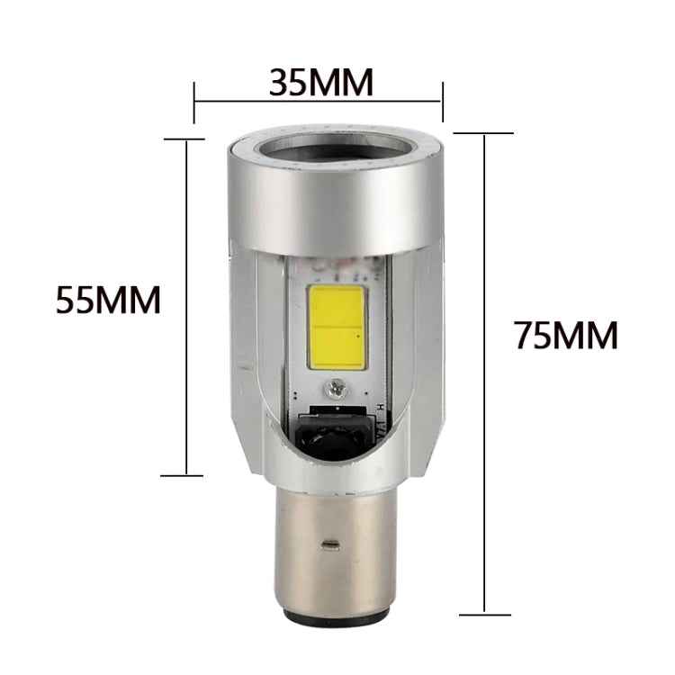 BA20D DC12-80V / 20W / 6000K / 2000LM Motorcycle Headlight with Angel Eyes