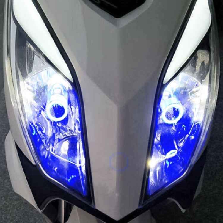 BA20D DC12-80V / 20W / 6000K / 2000LM Motorcycle Headlight with Angel Eyes