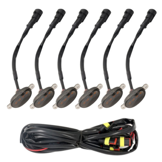 DC12V / 6W 6 in 1 Front Grille Warning Light for Ford Raptor F150 2017-2019, 6 in 1, 6 in 1 (Yellow)