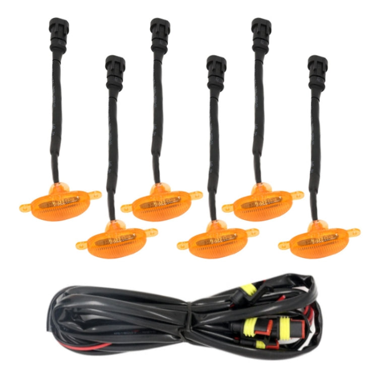 DC12V / 6W 6 in 1 Front Grille Warning Light for Ford Raptor F150 2017-2019, 6 in 1, 6 in 1 (Yellow)