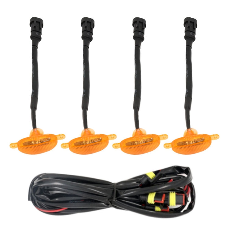 DC12V / 6W 4 in 1 Front Grille Warning Light for Ford Raptor F150 2017-2019, 4 in 1 (Yellow), 4 in 1