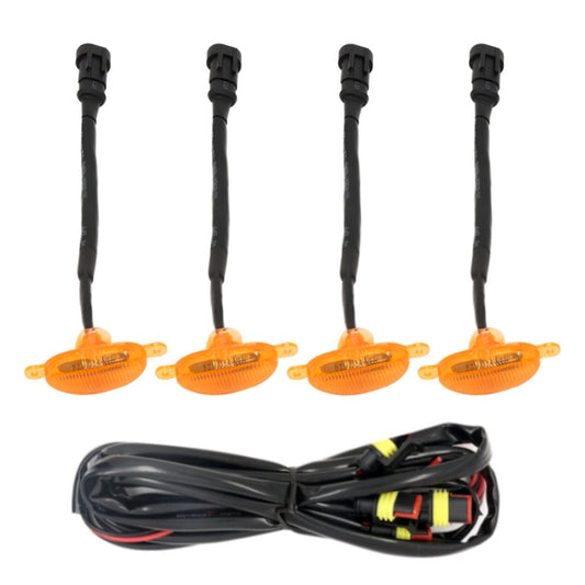 DC12V / 6W 4 in 1 Front Grille Warning Light for Ford Raptor F150 2017-2019, 4 in 1 (Yellow), 4 in 1