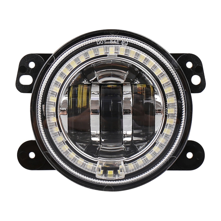 2 PCS DC12V-30V / 30W / 3A / 1440LM 12LEDs  4 inch Car LED Colorful Fog Light, Style: White Background