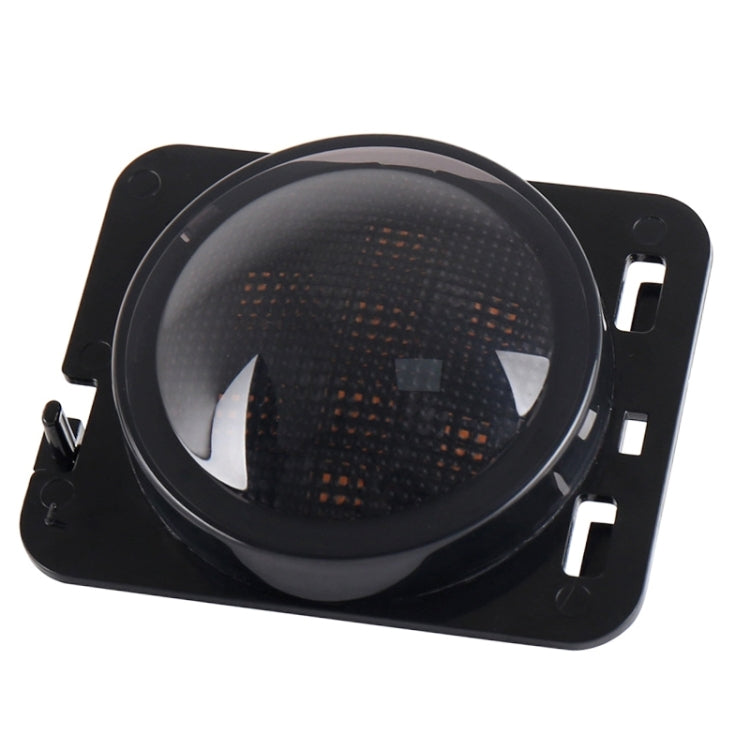 2 PCS 8W DC 12V Car SUV Refit LED Wheel Eyebrow Turn Signal for Jeep Wrangler JK 07-17, Specification: Butt Assembly with Aperture