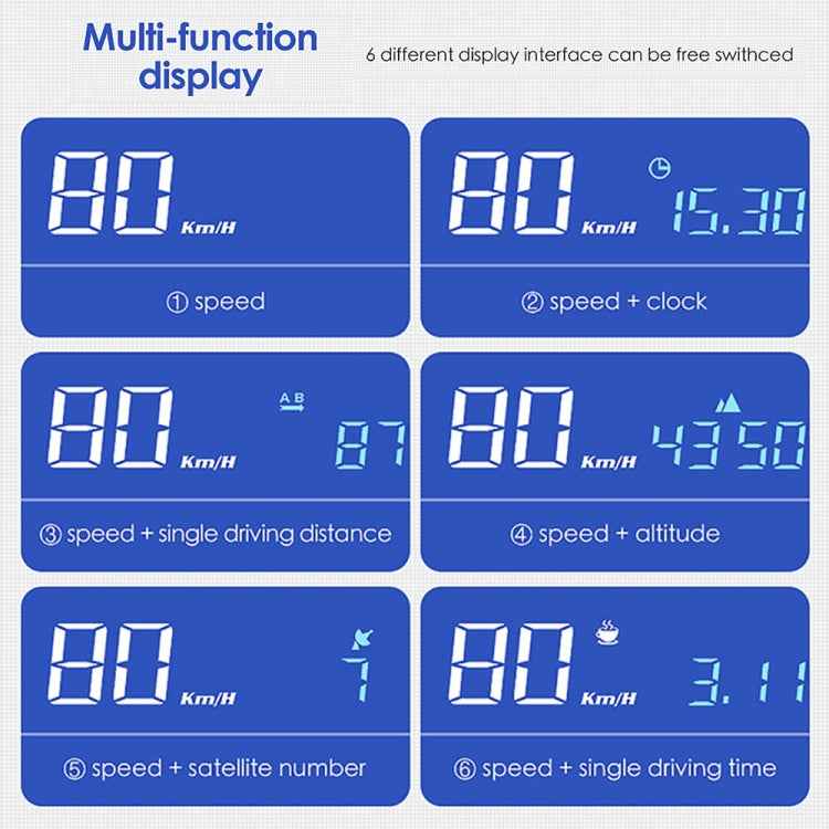 H400G Car 3.5 inch GPS Mode HUD Head-up Display Support Speed / Time / Distance Display