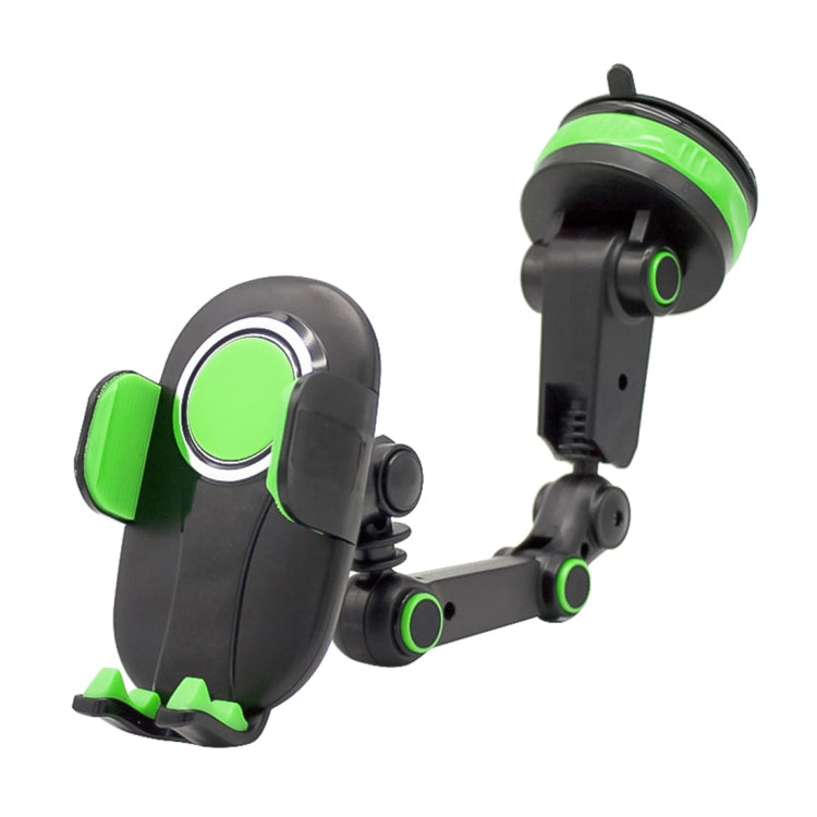 ZP-X0466 Car 360 Degree Rotating Telescopic Folding Round Suction Cup Mobile Phone Holder, ZP-X0466 (Green), ZP-X0466 (Grey)