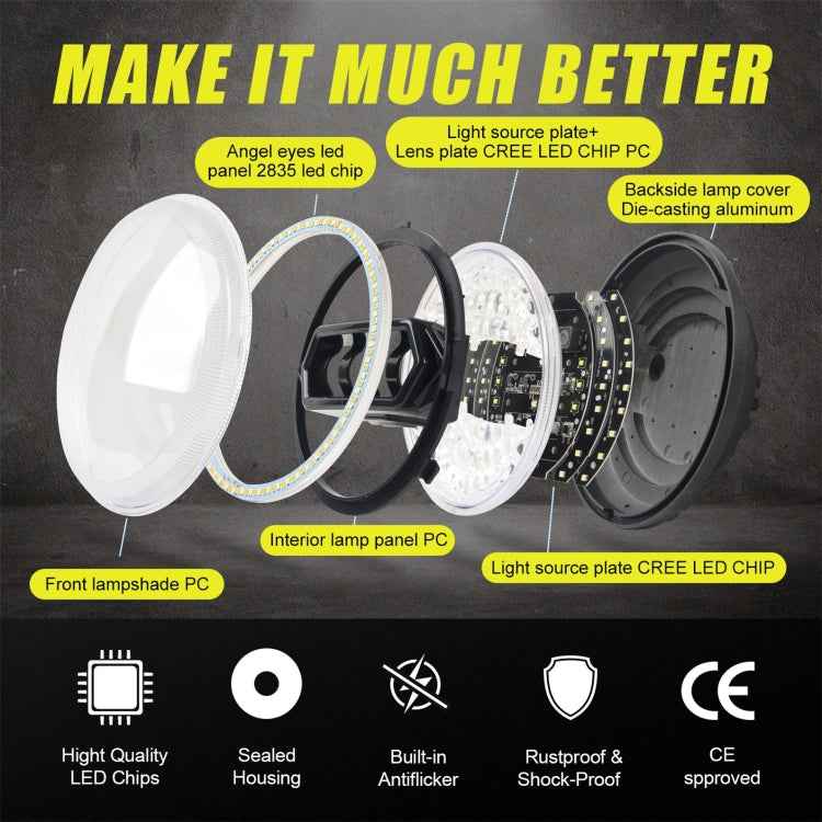 Motorcycle Crystal 5.75 inch LED Headlight Modification Accessories