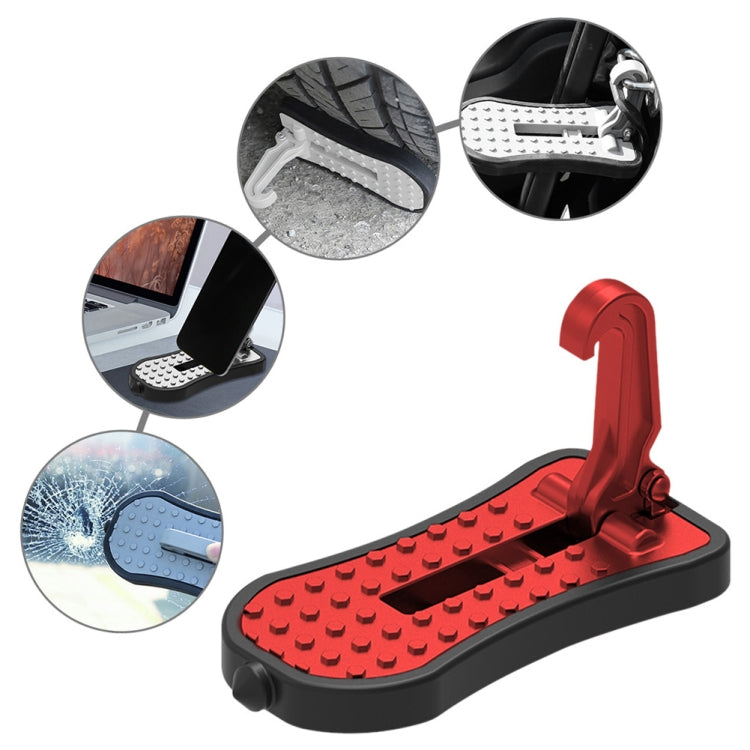 Multi-functional Car Door Sill Step Pedals Pads with Safety Hammer, Pedals Pads with Safety Hammer (Silver), Pedals Pads with Safety Hammer (Black), Pedals Pads with Safety Hammer (Green), Pedals Pads with Safety Hammer (Red)