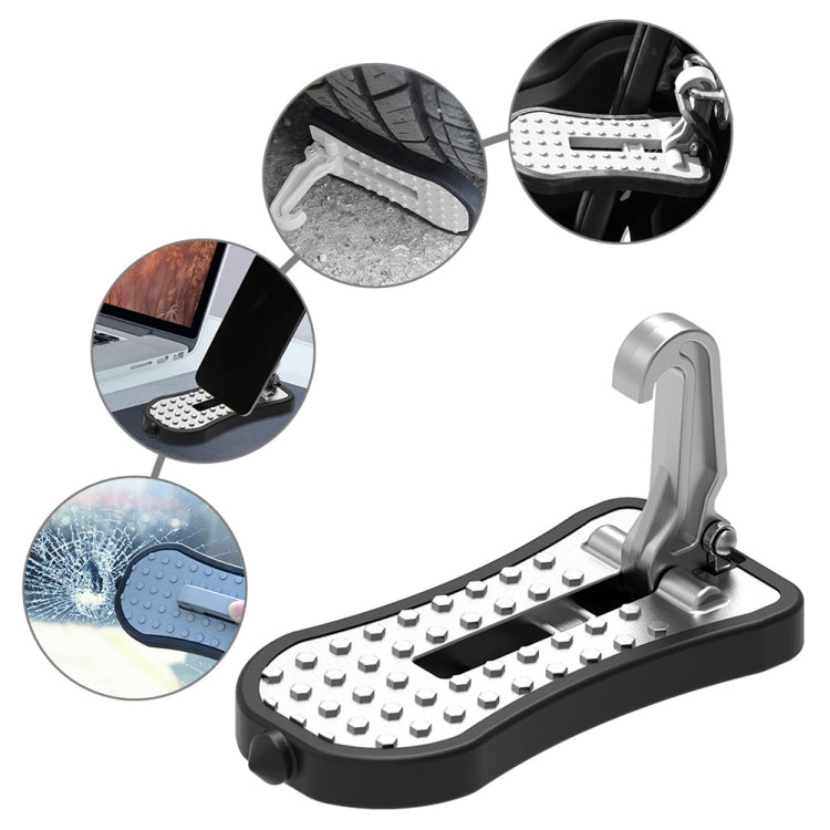 Multi-functional Car Door Sill Step Pedals Pads with Safety Hammer, Pedals Pads with Safety Hammer (Silver), Pedals Pads with Safety Hammer (Black), Pedals Pads with Safety Hammer (Green), Pedals Pads with Safety Hammer (Red)
