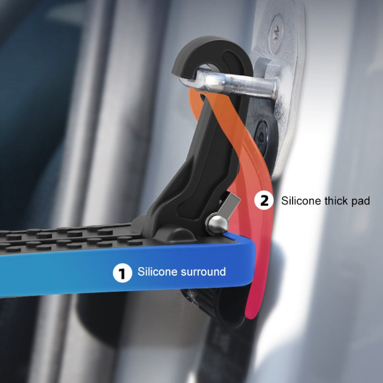 Multi-functional Car Door Sill Step Pedals Pads with Safety Hammer, Pedals Pads with Safety Hammer (Silver), Pedals Pads with Safety Hammer (Black), Pedals Pads with Safety Hammer (Green), Pedals Pads with Safety Hammer (Red)
