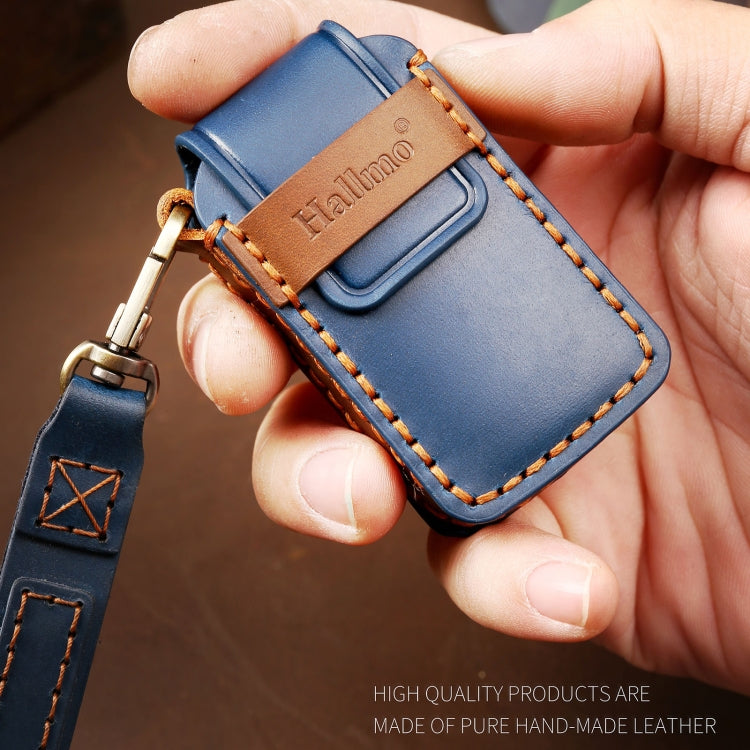 Hallmo Car Cowhide Leather Key Protective Cover Key Case for Honda Civic / Accord 4-button