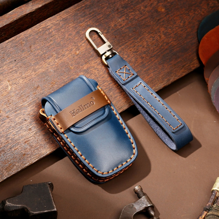 Hallmo Car Cowhide Leather Key Protective Cover Key Case for Toyota Corolla 2018 2-button, For Toyota Corolla 2018 2-button