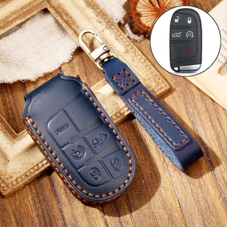 Hallmo Car Cowhide Leather Key Protective Cover Key Case for Jeep Compass