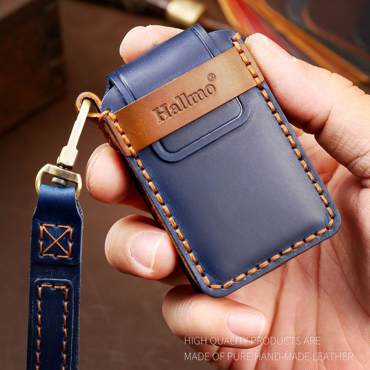 Hallmo Car Cowhide Leather Key Protective Cover Key Case for New Mazda Axela, For New Mazda Axela