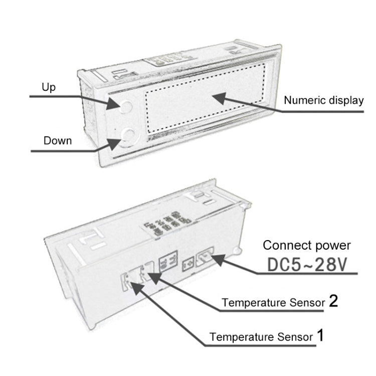 3 in 1 Car High-precision Electronic LED Luminous Clock + Thermometer + Voltmeter, 3 in 1 Green, 3 in 1 Blue, 3 in 1 Red
