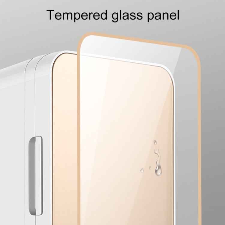 8L 37-48W Tempered Glass Panel Car / Home Mini Refrigerator US Plug