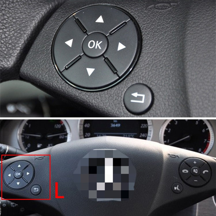 Car Multi-functional Steering Wheel Left Switch Button for Mercedes-Benz W204 / W212 / X204 2008-2015, Left and Right Drive Universal, Left Switch Button (Beige), Left Switch Button (Brown), Left Switch Button (Black), Left Switch Button (Grey)