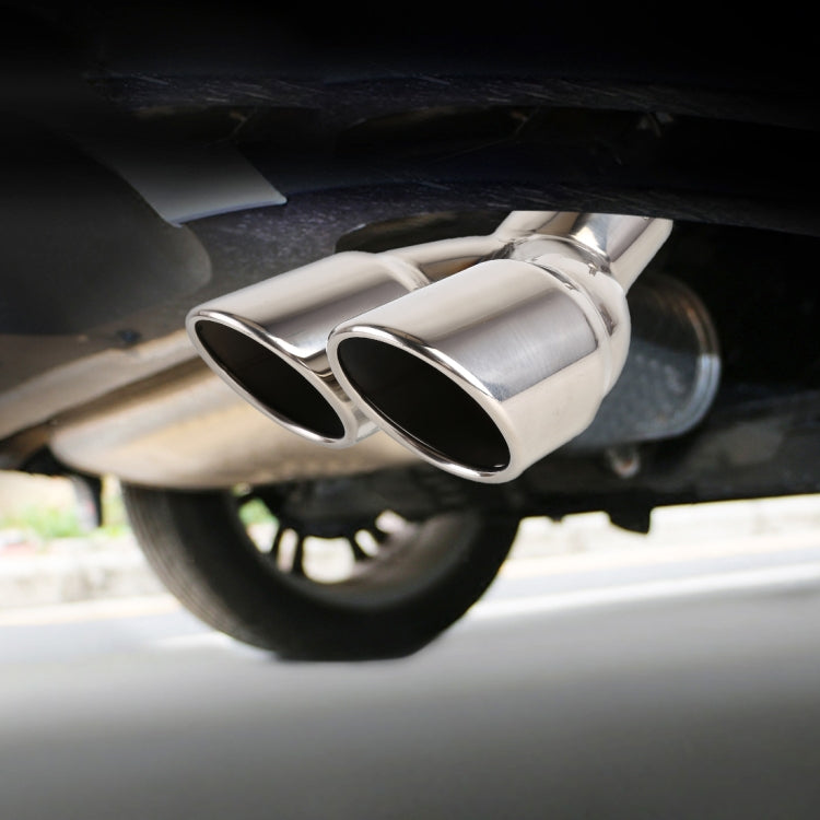 Universal Car Styling Stainless Steel Elbow Exhaust Tail Muffler Tip Pipe, Inside Diameter: 6cm, Elbow Inside Diameter: 6cm (Silver), Elbow Inside Diameter: 6cm (Grey), Elbow Inside Diameter: 6cm (Blue)
