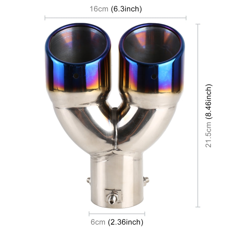 Universal Car Styling Stainless Steel Straight Exhaust Tail Muffler Tip Pipe, Inside Diameter: 6cm, Straight Inside Diameter: 6cm (Blue), Straight Inside Diameter: 6cm(Silver), Straight Inside Diameter: 6cm (Grey)