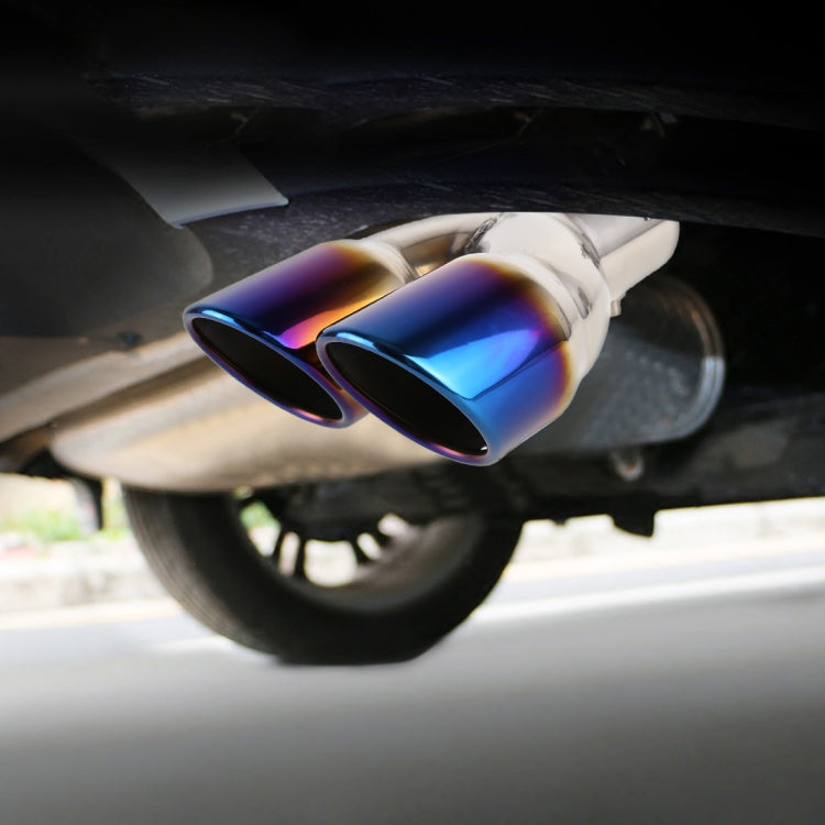 Universal Car Styling Stainless Steel Straight Exhaust Tail Muffler Tip Pipe, Inside Diameter: 6cm, Straight Inside Diameter: 6cm (Blue), Straight Inside Diameter: 6cm(Silver), Straight Inside Diameter: 6cm (Grey)