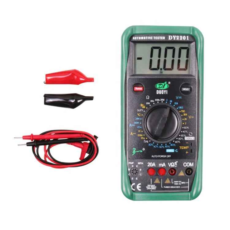 DUOYI DY2201 Car High-precision Digital Automobile Multi-function Maintenance Automatic Universal Meter, DY2201