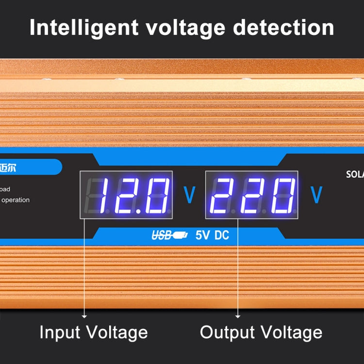Carmaer 12V to 220V 1600W Car Multi-function Double Digital Display Inverter Household Power Converter