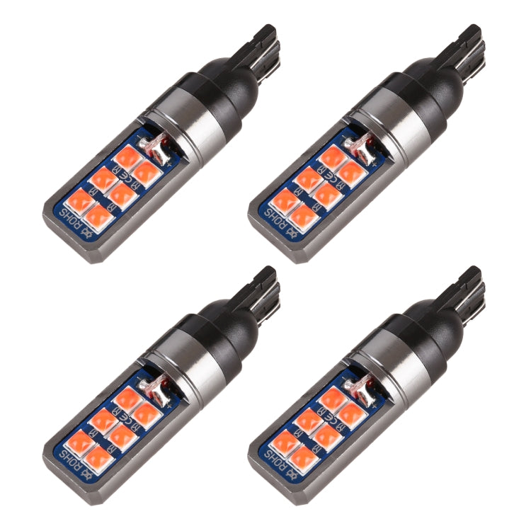 4 PCS T10 DC12V / 4W Car Clearance Light 12LEDs SMD-3030 Lamp Beads, 12LEDs SMD-3030 (Green Light), 12LEDs SMD-3030 (Red Light), 12LEDs SMD-3030 (White Light), 12LEDs SMD-3030 (Yellow Light), 12LEDs SMD-3030 (Ice Blue Light), 12LEDs SMD-3030 (Blue Ligh...