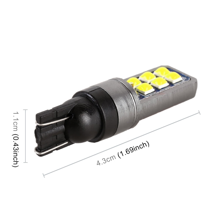 4 PCS T10 DC12V / 4W Car Clearance Light 12LEDs SMD-3030 Lamp Beads, 12LEDs SMD-3030 (White Light), 12LEDs SMD-3030 (Yellow Light), 12LEDs SMD-3030 (Ice Blue Light), 12LEDs SMD-3030 (Blue Light), 12LEDs SMD-3030 (Pink Light), 12LEDs SMD-3030 (Green Lig...