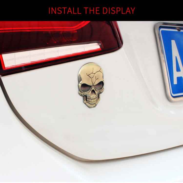 Three-dimensional Devil Skull Metal Car Sticker