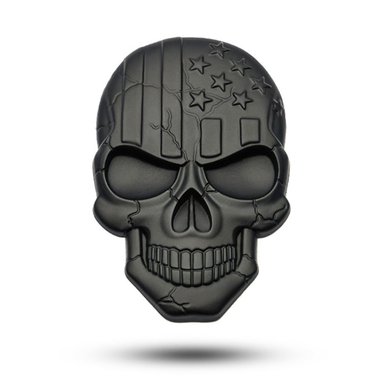 Three-dimensional Devil Skull Metal Plating Car Sticker, Red, Silver, Black, Plating Bronze