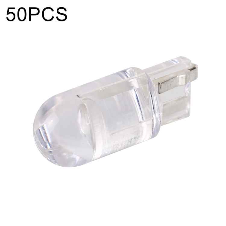 50 PCS T10 DC12V / 0.3W Car Clearance Light COB Lamp Beads
