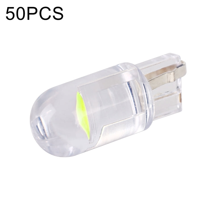 50 PCS T10 DC12V / 0.3W Car Clearance Light COB Lamp Beads, DC12V (Yellow Light), DC12V (Ice Blue Light), DC12V (White Light), DC12V (Blue Light), DC12V (Red Light), DC12V (Green Light)
