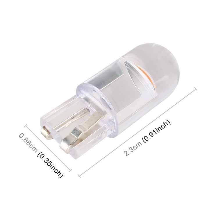50 PCS T10 DC12V / 0.3W Car Clearance Light COB Lamp Beads