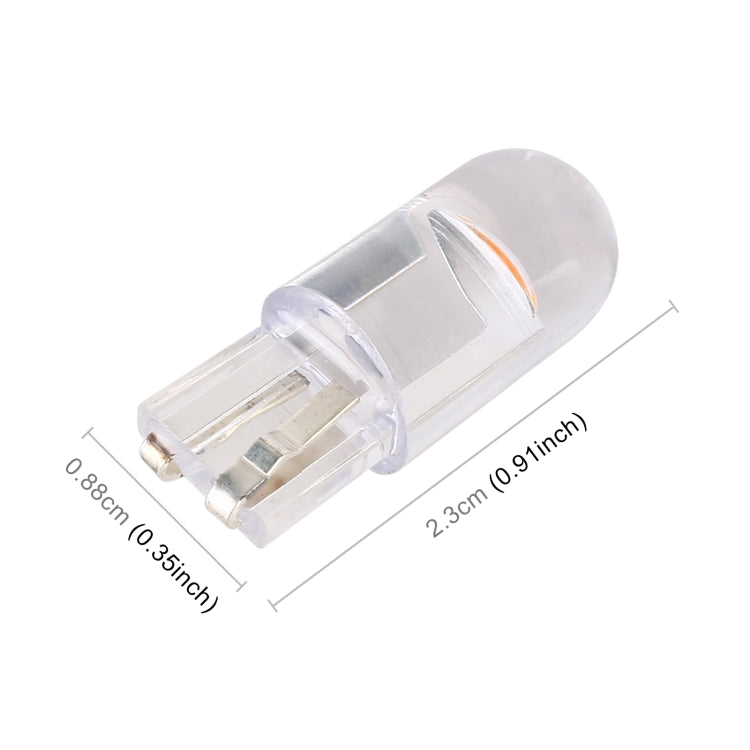 50 PCS T10 DC12V / 0.3W Car Clearance Light COB Lamp Beads, DC12V (Yellow Light), DC12V (Ice Blue Light), DC12V (White Light), DC12V (Blue Light), DC12V (Red Light), DC12V (Green Light)