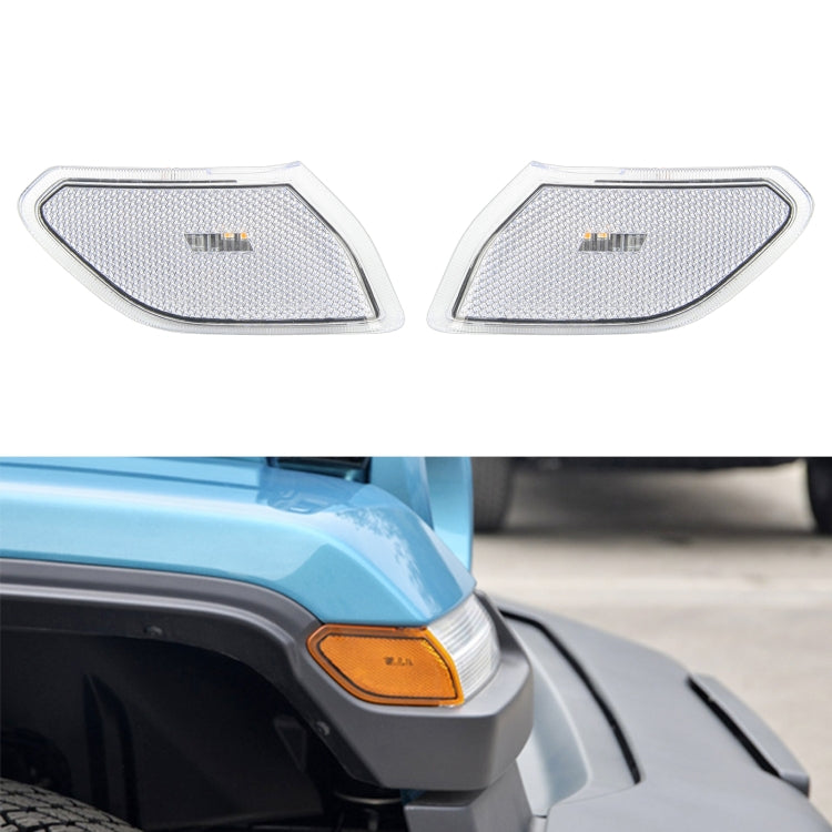 Car Transparent Wheel Eyebrow Side Light Turn Signal Leaf Plate Lamp for Jeep Wrangler JL 2018-, Transparent