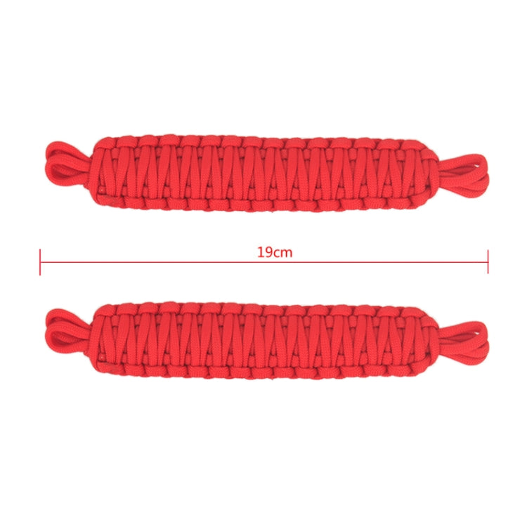 Pair Car Door Limit Braided Rope Strap for Jeep Wrangler, Short (Red), Short (Black)