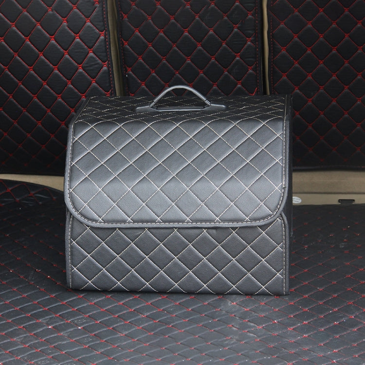 Car Trunk Foldable Storage Box, Checkered Middle Size: 40 x 32 x 30cm, Checkered 40 x 32 x 30cm (Beige), Checkered 40 x 32 x 30cm (Black Red)