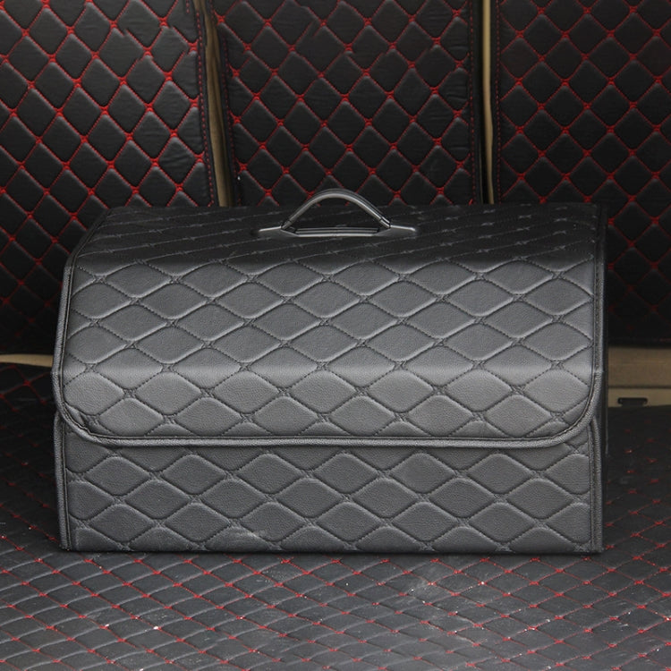 Car Trunk Foldable Storage Box, Rhombic Grid Large Size: 54 x 32 x 30cm, Rhombic 54 x 32 x 30cm (Coffee), Rhombic 54 x 32 x 30cm (Black Red), Rhombic 54 x 32 x 30cm (Black), Rhombic 54 x 32 x 30cm (Wine Red), Rhombic 54 x 32 x 30cm (Beige)
