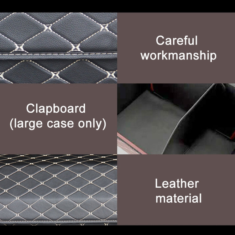 Car Trunk Foldable Storage Box, Rhombic Grid Large Size: 54 x 32 x 30cm, Rhombic 54 x 32 x 30cm (Coffee), Rhombic 54 x 32 x 30cm (Black Red), Rhombic 54 x 32 x 30cm (Black), Rhombic 54 x 32 x 30cm (Wine Red), Rhombic 54 x 32 x 30cm (Beige)