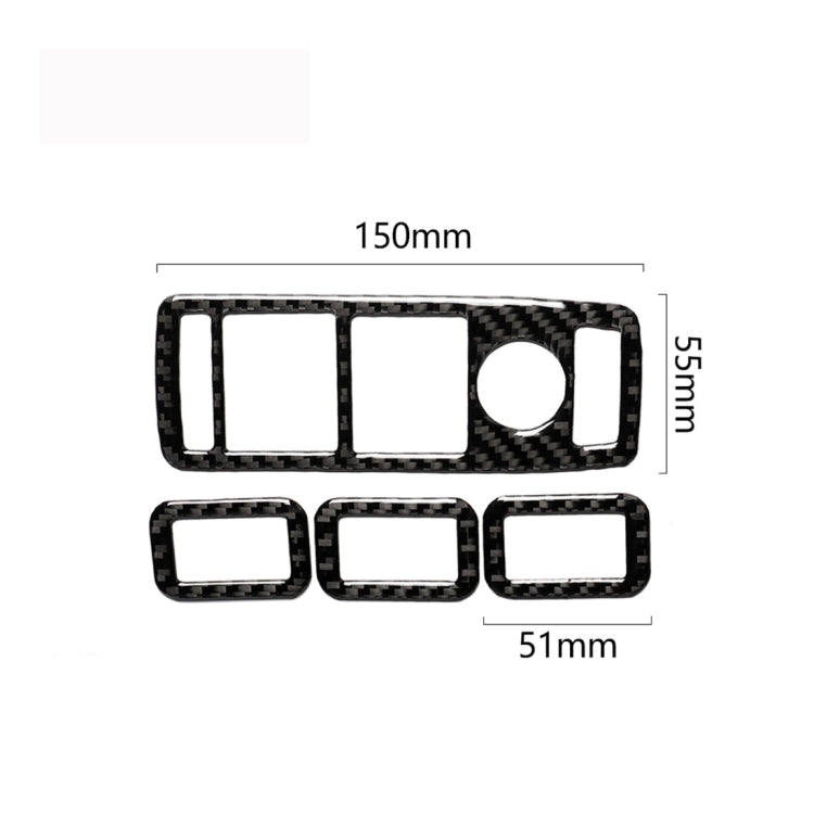 4 PCS Carbon Fiber Car Window Lift Panel Decorative Sticker for Tesla Model X, Window Lift Panel